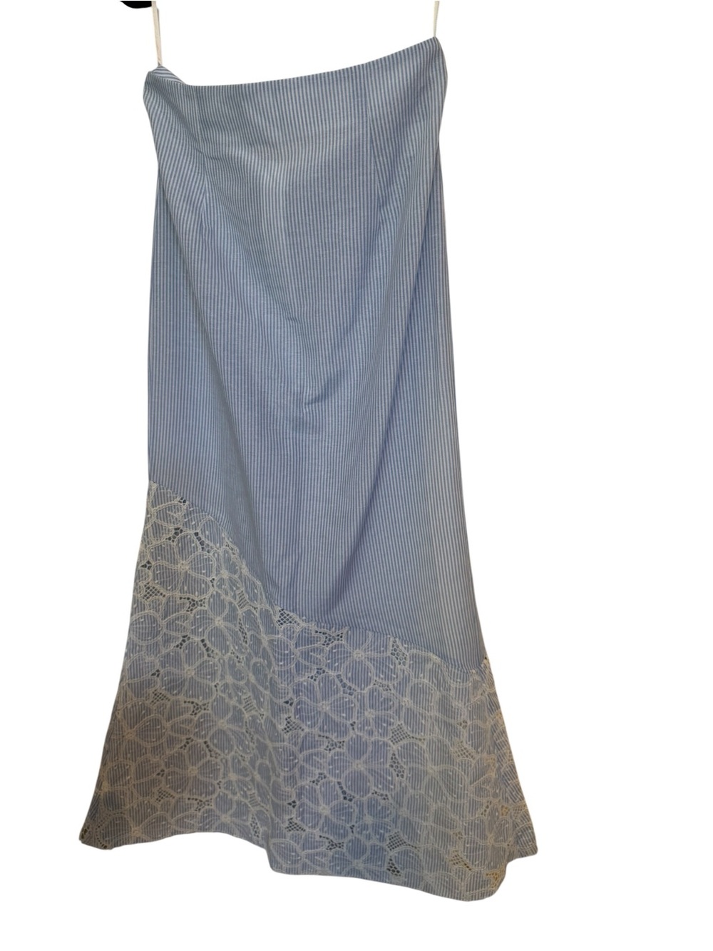Commense SET Lace Panel Striped Top & Midi Skirt Set - Picture 3 of 16